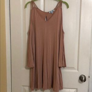 Pink off the shoulder dress